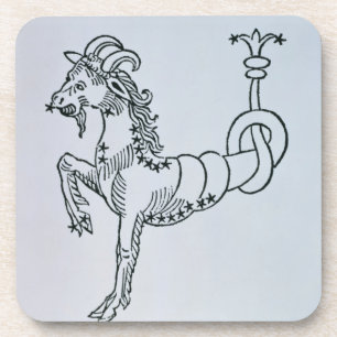 Steinbock (die Ziege) eine Illustration vom 'Poe Untersetzer