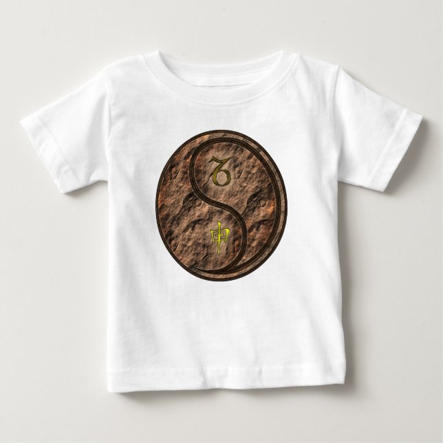 Steinbock & Erdaffe Baby T-shirt (Vorderseite)