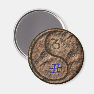 Steinbock & Erde Ochse Magnet