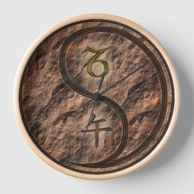 Steinbock & Erde Pferd Uhr (Vorderseite)