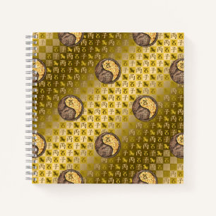 Steinbock & Feuer-Ratte Notizbuch