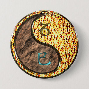 Steinbock & Feuer Schlange Button