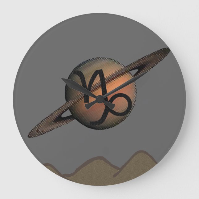 Steinbock Große Wanduhr (Vorderseite)