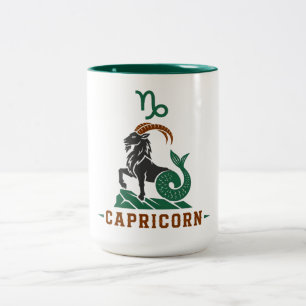 Steinbock Grüne Meeresziege Tierkreiszeichen Zweifarbige Tasse