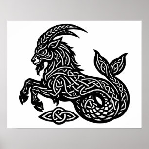 Steinbock — Heiße Tinte Zodiak Ziege‑Fisch Poster