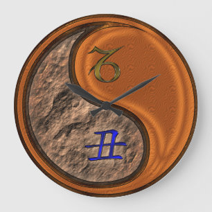 Steinbock & Holz Ochse Acryl-Schlüsselanhänger Große Wanduhr