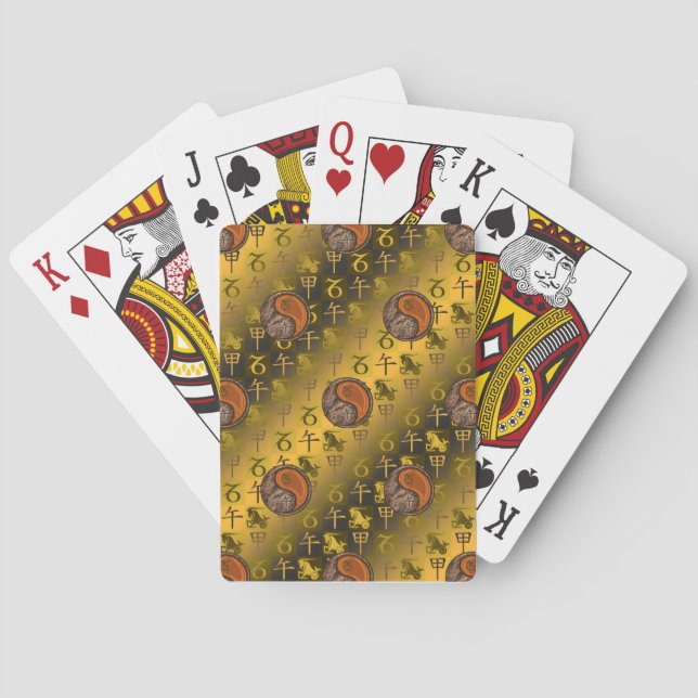Steinbock & Holzpferd Spielkarten (Rückseite)