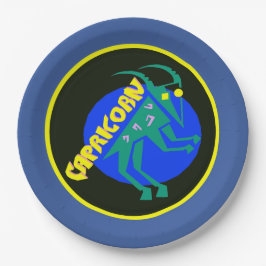 Steinbock-Horoskop-Zeichen-Tierkreis-Papierschalen Pappteller