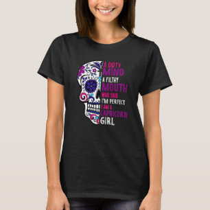 Steinbock Mädchen Dia De Los Muertos Mexikanischer T-Shirt