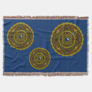 Steinbock Mandala Wurfdecke Decke