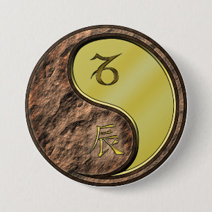 Steinbock & Metalldrache Button