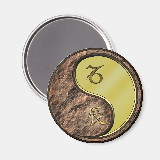 Steinbock & Metalldrache Magnet (Vorderseite/Rückseite)