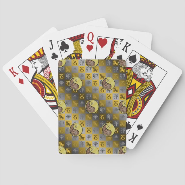 Steinbock & Metallhase Spielkarten (Rückseite)