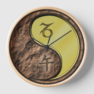 Steinbock & Metallpferd Uhr