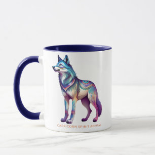 Steinbock Spirit Animal Wolf Alebrije Weiblich Tasse