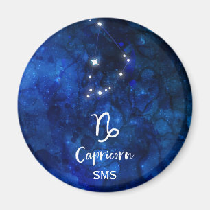 Steinbock-Sternbild Galaxie Himmel Monogramm Magnet