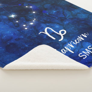 Steinbock-Sternbild-Galaxie-Himmel-Monogramm Sherpadecke
