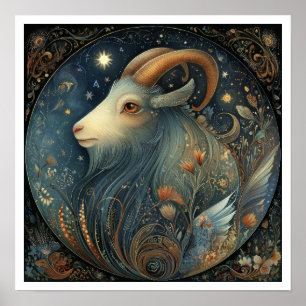 Steinbock Sternzeichen Astrologie Himmlisch Poster
