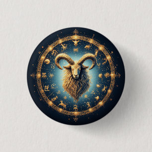 Steinbock-Sternzeichen Button