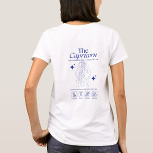 Steinbock Sternzeichen Ehrgeiz Astrologie Linienku T-Shirt