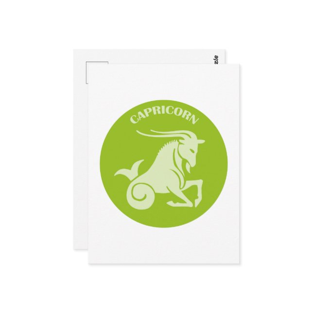 Steinbock, Sternzeichen, Horoskop, Astrologie Postkarte (Vorderseite/Rückseite Beispiel)