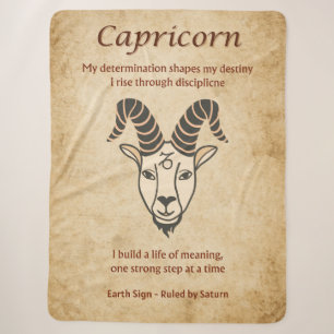 Steinbock-Sternzeichen mit Affirmationen Sherpadecke