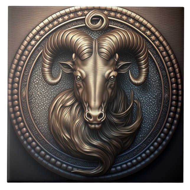 Steinbock-Sternzeichen Steinbock-Horoskop Fliese (Vorderseite)