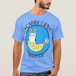 Steinbock-Sternzeichen Süße Lustige Katze Kätzchen T-Shirt