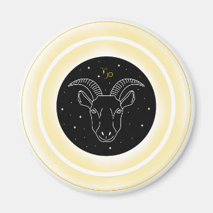 Steinbock-Symbol – Minimales Astrologie-Emblem Magnet