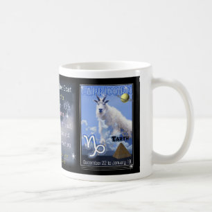 Steinbock-Tierkreisschale oder -Tasse Kaffeetasse