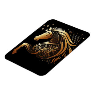 Steinbock Tierkreiszeichen Gold Pferd Astrologie Magnet