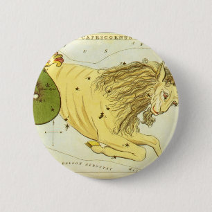 Steinbock Vintage Konstellation, Uranias Spiegel Button