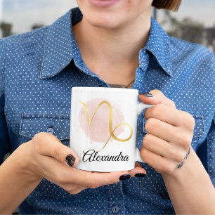 Steinbock Wasserfarben-Zodiac-Design Kaffeetasse