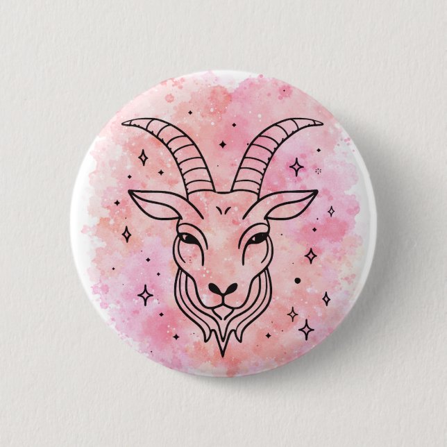 Steinbock Zeichen Button (Vorderseite)