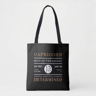 Steinbock-Zeichen des Zodiaks, astrologisch Tasche