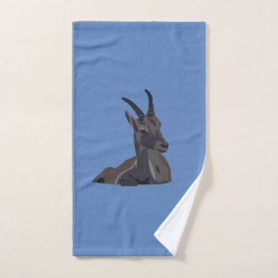 Steinbock-Ziege-Tier-Kunst-Ziege Handtuch