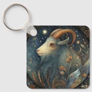 Steinbock-Ziegen-Zodiac-Astrologie-Himmelsgeburtst Schlüsselanhänger