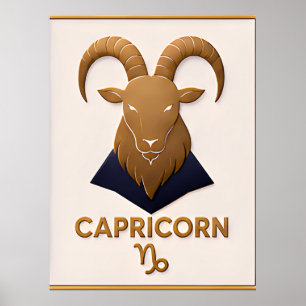 Steinbock-Zodiac-Dekor Astrologie-Geschenk Poster