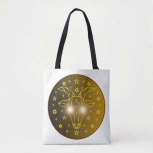 Steinbock-Zodiac-Emblem   Minimales Himmelssymbol Tasche