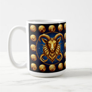 Steinbock-Zodiac-Himmelssterne und Mond Kaffeetasse