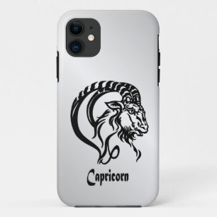 Steinbock-Zodiac-Zeichen und Symbol Silber Case-Mate iPhone Hülle