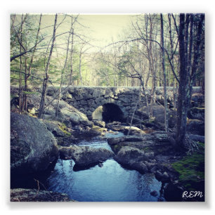 Steinbogen-Brücke, Hillsboro New Hampshire Fotodruck
