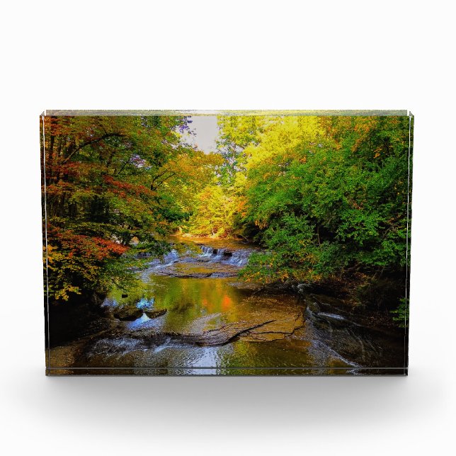 Steinbruch am Herbsttag Fotoblock (Vorderseite)