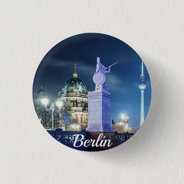 Steinbrücke bei der Berliner Kathedrale in Deutsch Button (Vorderseite)