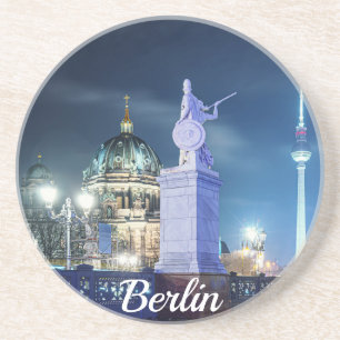 Steinbrücke bei der Berliner Kathedrale in Deutsch Getränkeuntersetzer