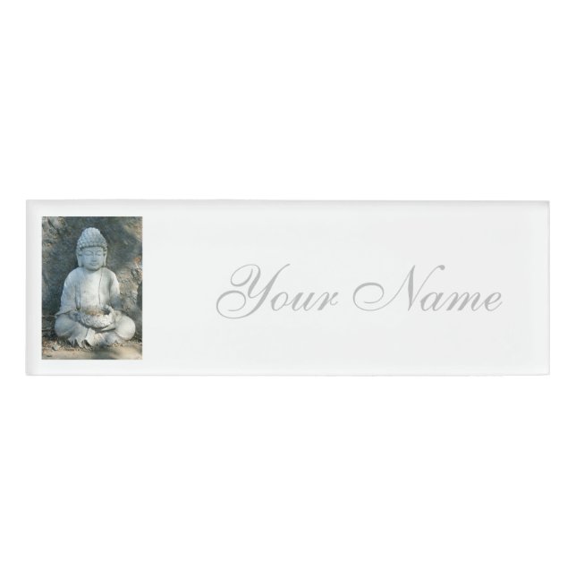 Steinbuddha Namenschild (Vorderseite)