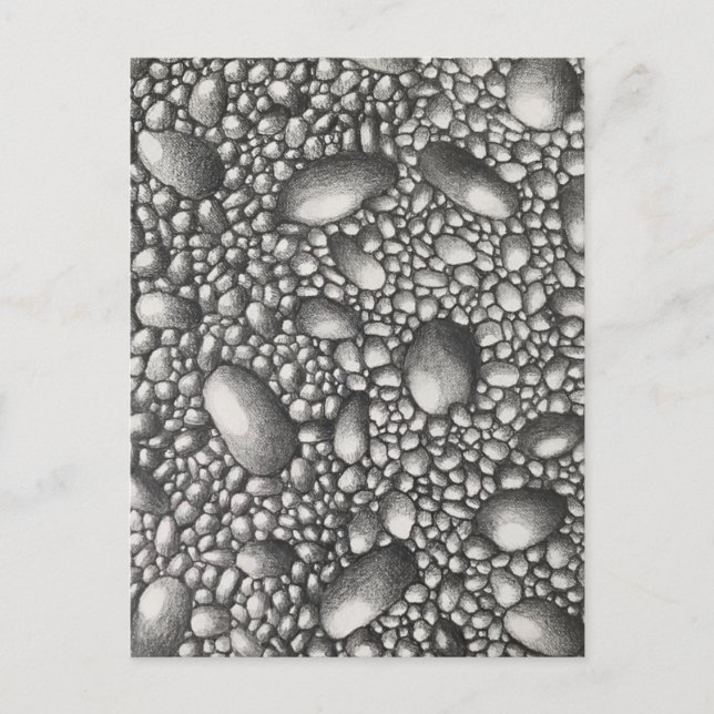 Steine Felsen Bleistiftzeichnung Originalkunst  Postkarte (Vorderseite)