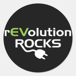 Steine für Elektrofahrzeuge - EV Runder Aufkleber