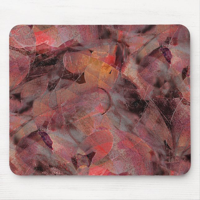 Steine in roten Farbtönen auf schwarz-grauem Hinte Mousepad (Vorne)