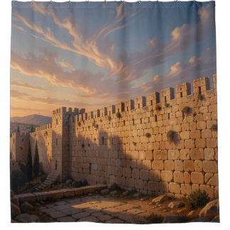 Steine Jerusalems – Jerusalem Wandkunst Duschvorha Duschvorhang